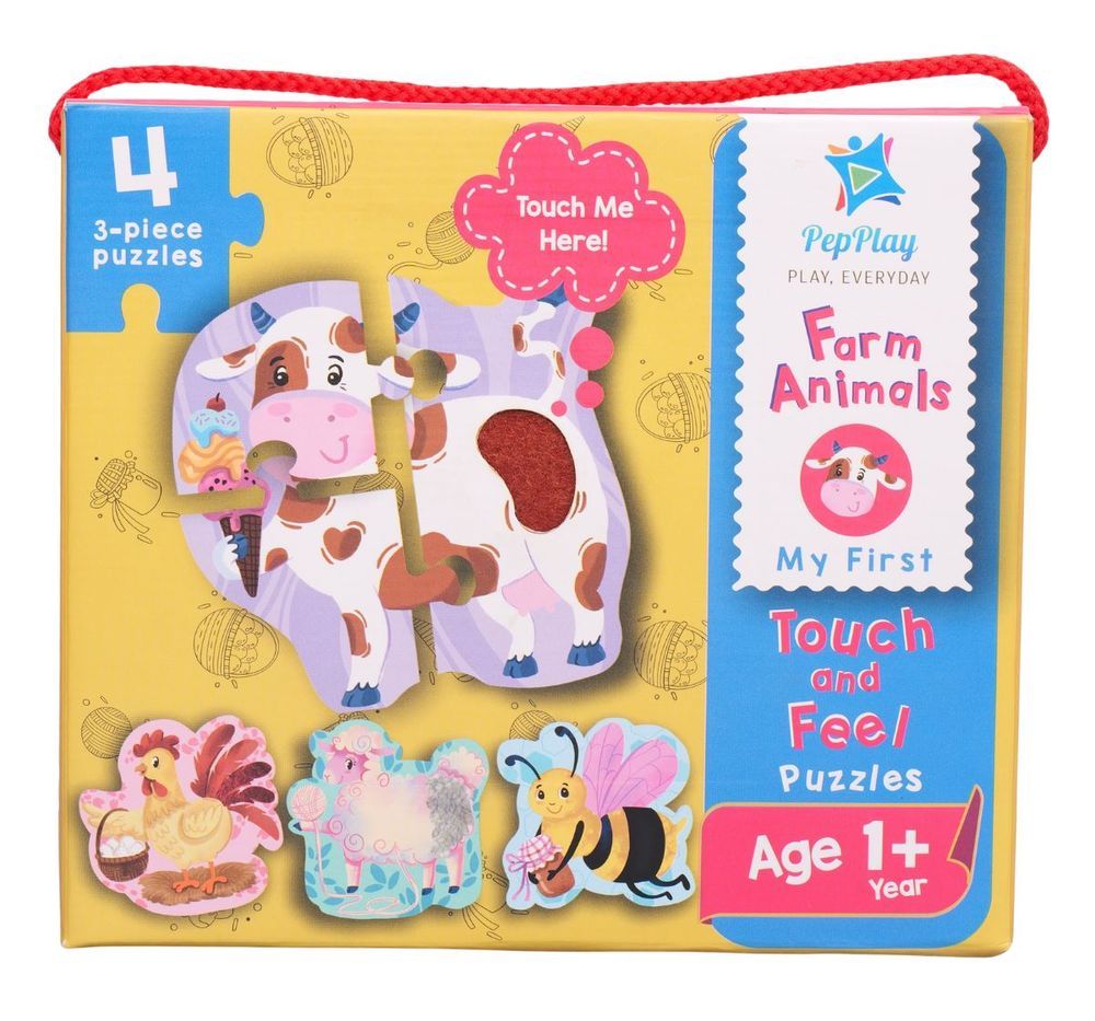 PepPlay - Touch & Feel Puzzle - Farm Animals