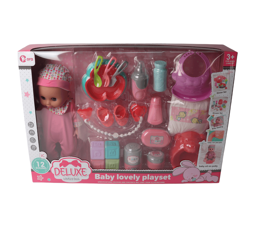 Vdora Dolls - Baby Doll Feeding Playset B - 14 Inch