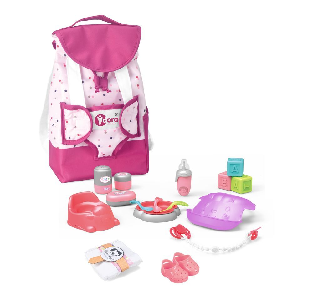 Vdora Dolls - Baby Doll W/ Backpack & 17Pcs Accessories - 14 Inch