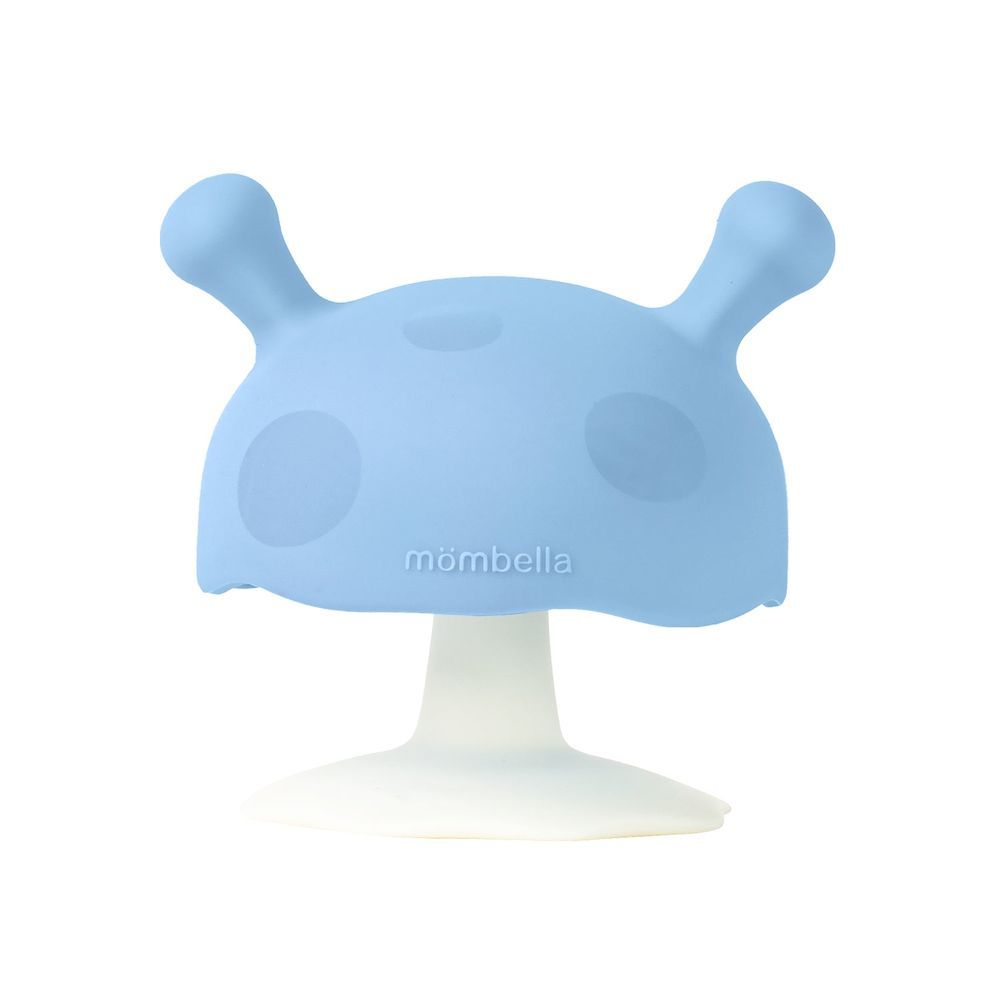 Mombella - Mimi Mushroom Soothing Teether Toy - Light Blue