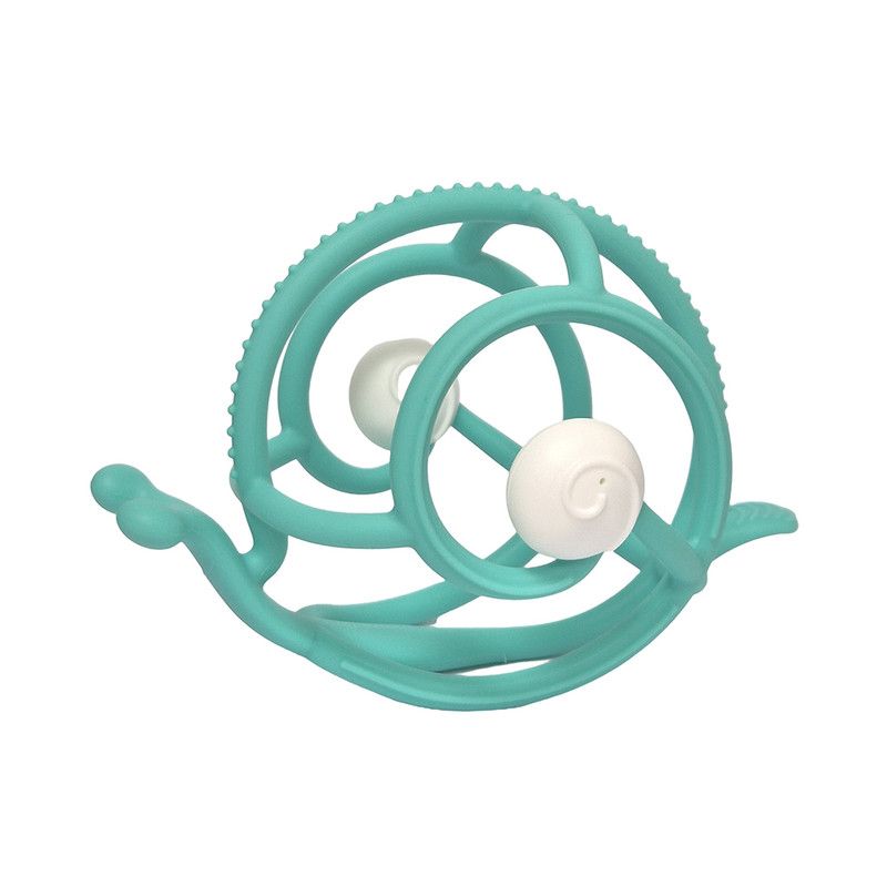 Mombella - S2 Rattle And Sensory Teether Toy - Snail - Teal