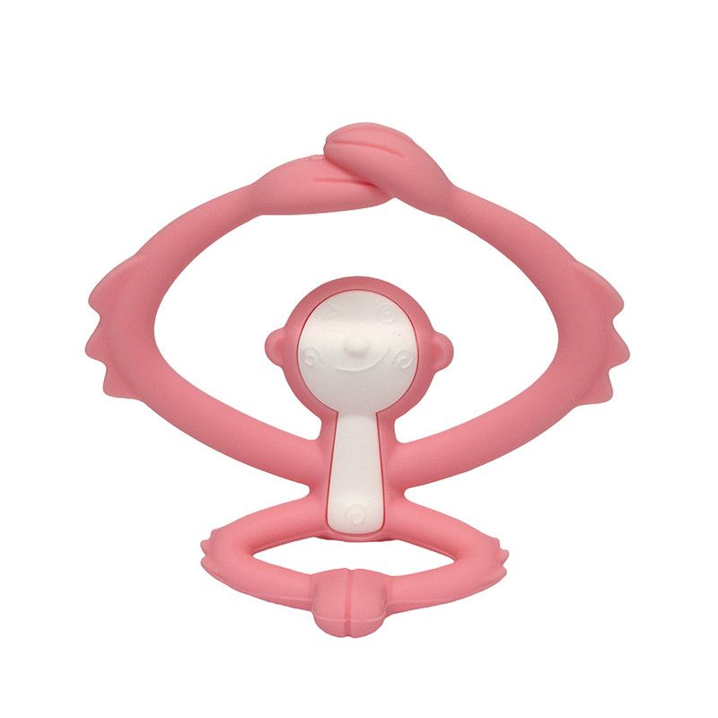 Mombella - Teether Toy - Hugging Monkey - Pink