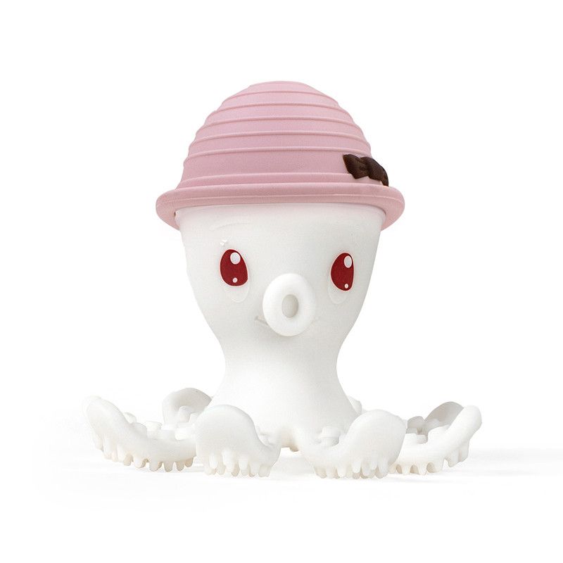 Mombella - Ollie Teether Toy - Octopus - Old Rose