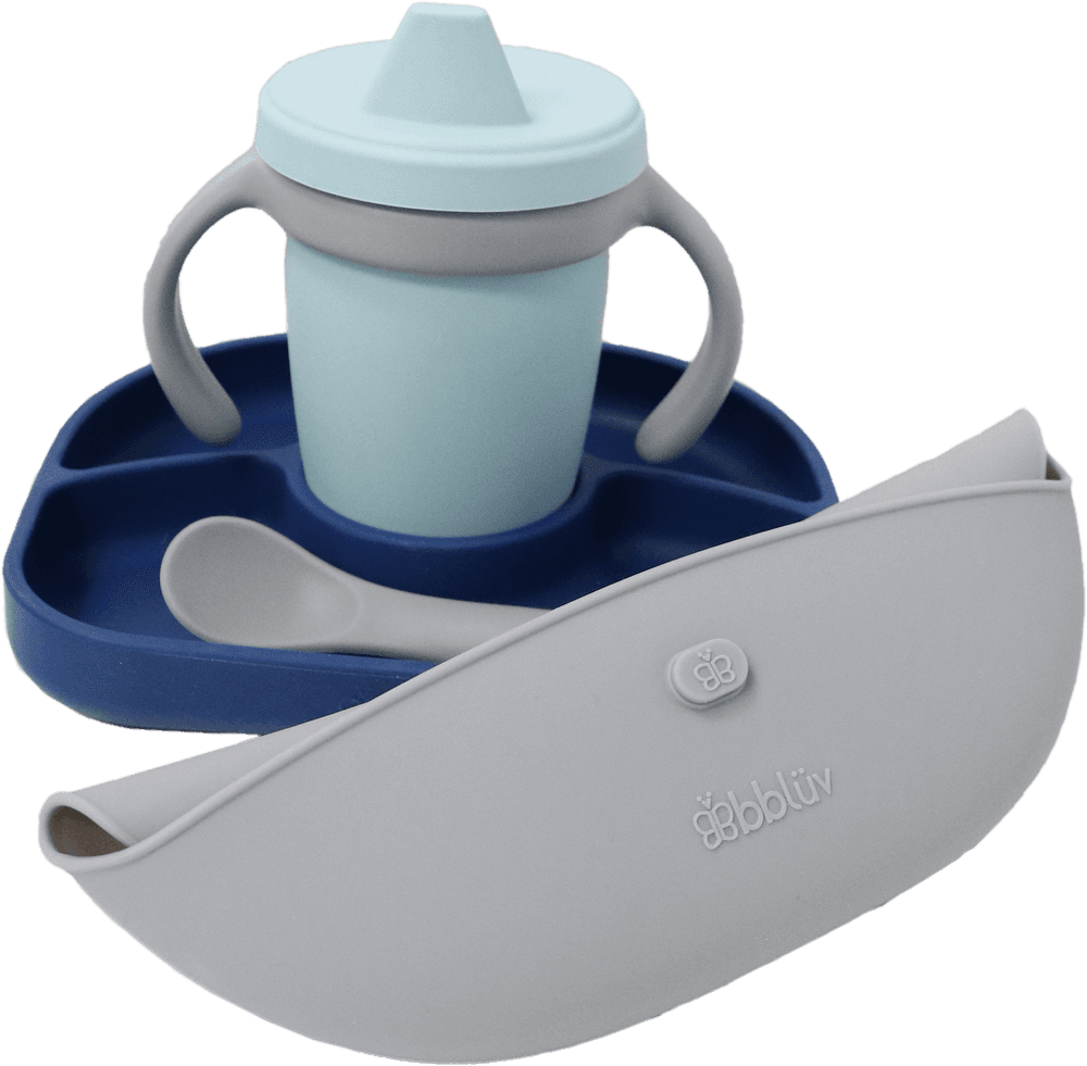 Bbluv - Silicone Feeding Set - Navy