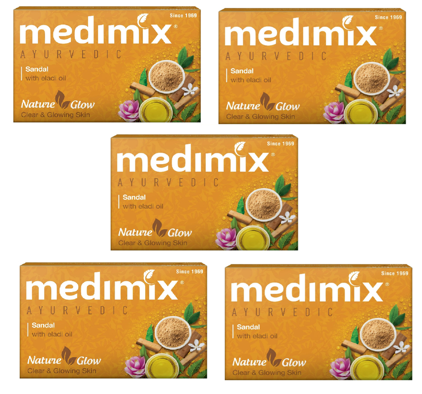 Medimix - Ayurvedic Sandal Soap With Eladi Oil - Pack of 5 - 125 gm