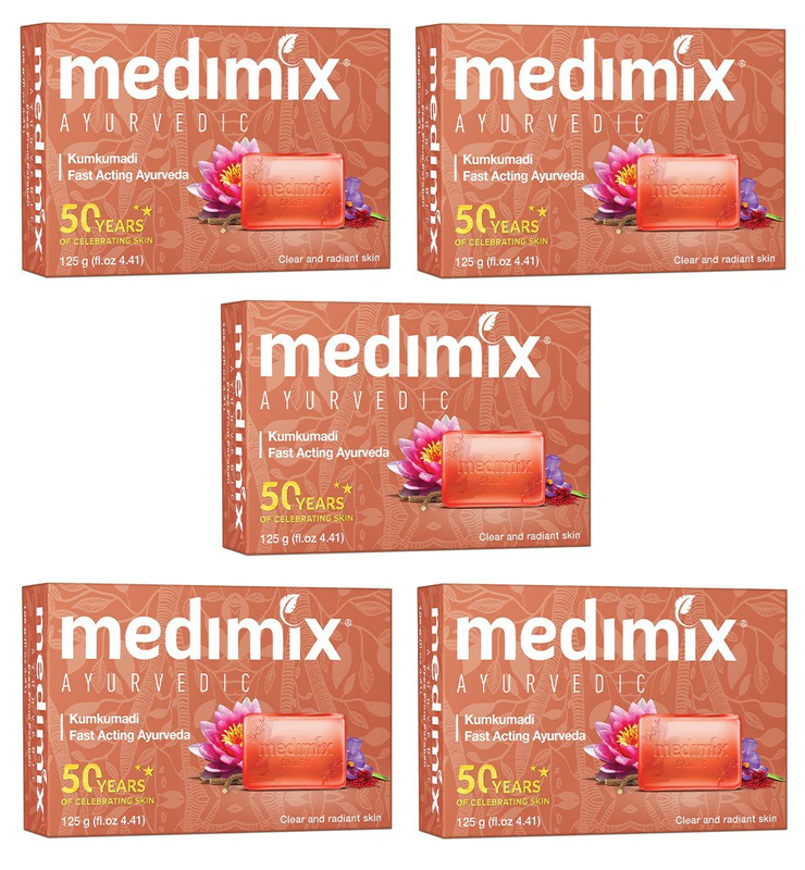 Medimix - Ayurvedic Kumkumadi Soap - Pack of 5 - 125 gm