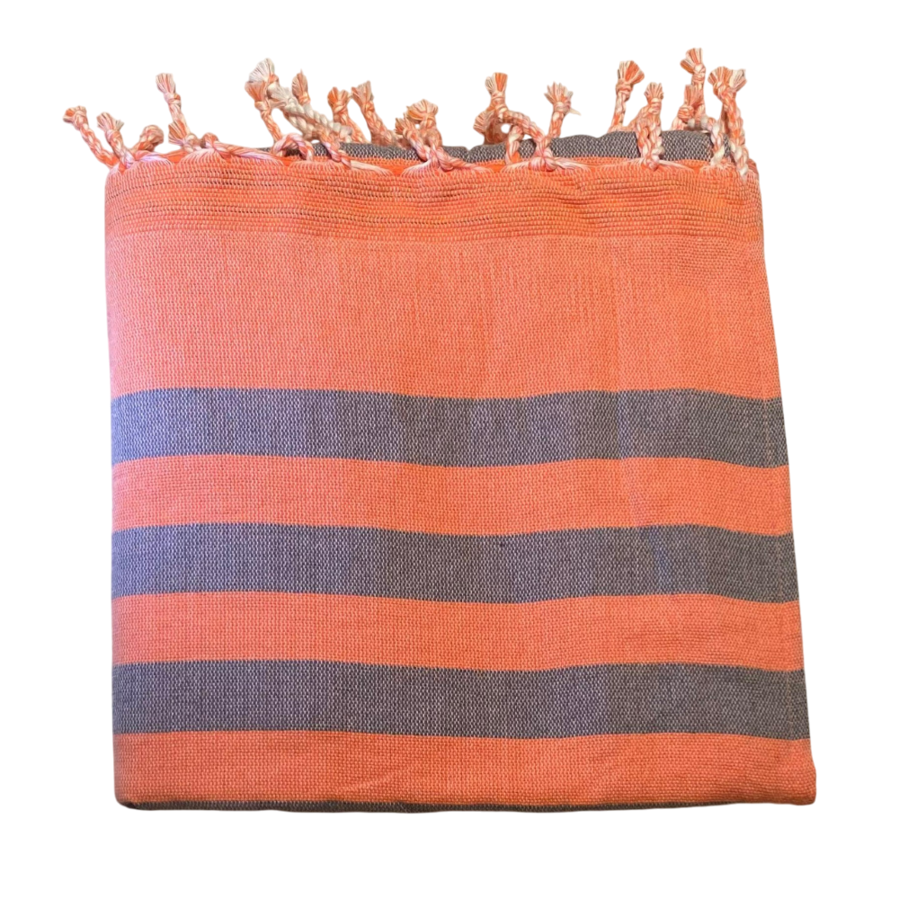 Hammam Corner - Nautical Charm Beach Towel - Orange