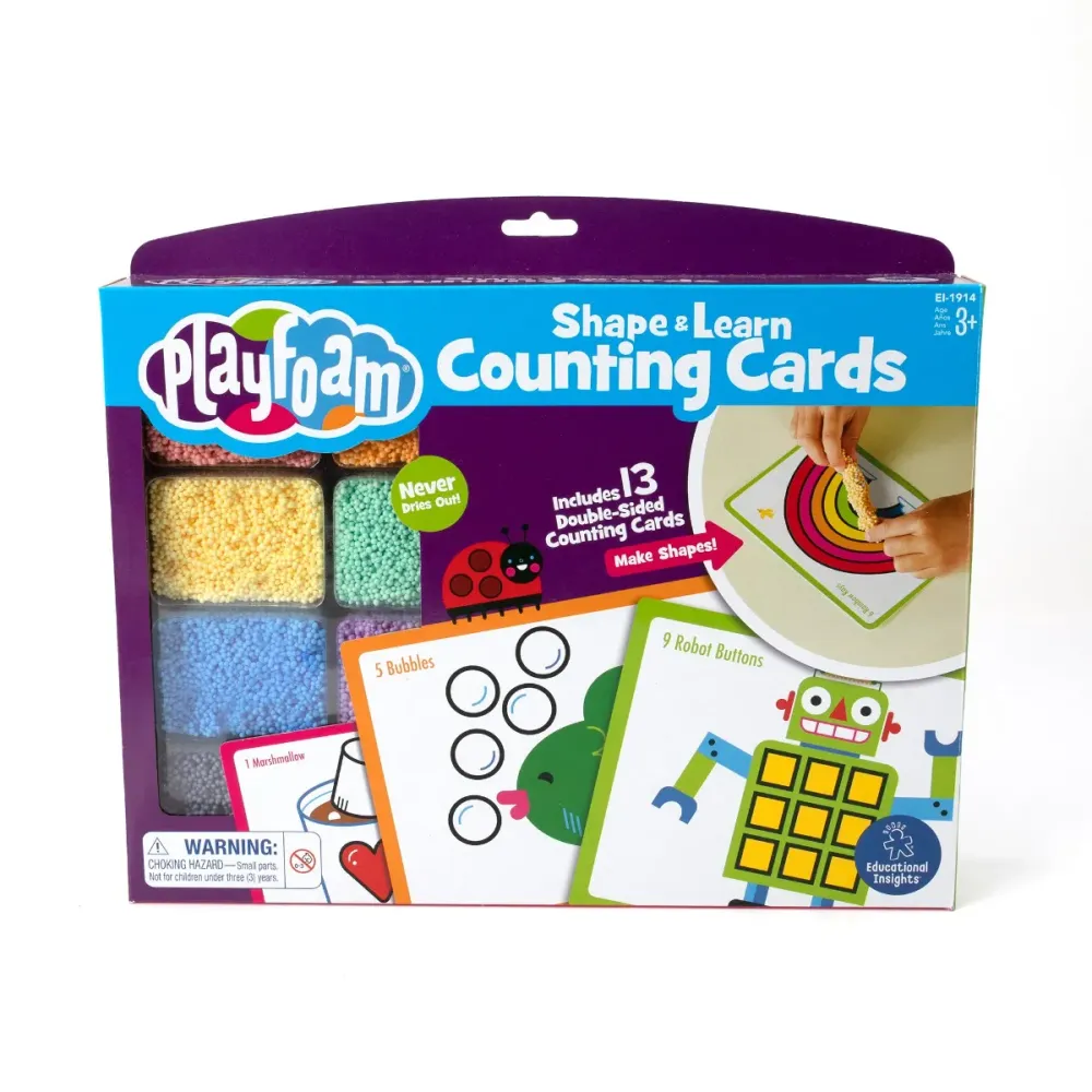 Learning Resources - Playfoam Shape And Learn Counting Cards