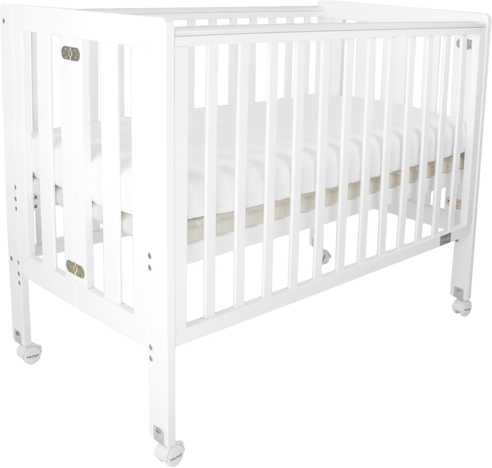 Babyhood - Baby Fold N Go Timber Cot - White