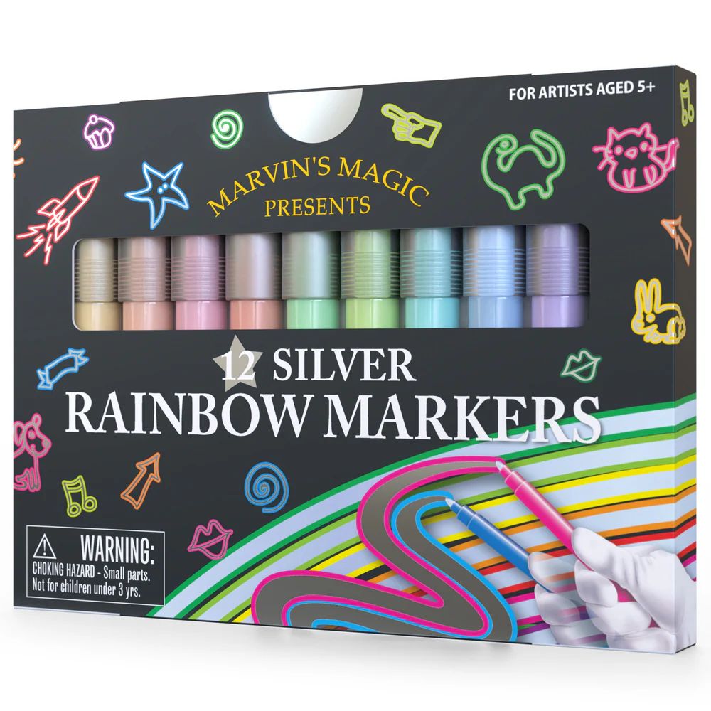 Marvin's Magic - Silver Rainbow Markers - 12pcs