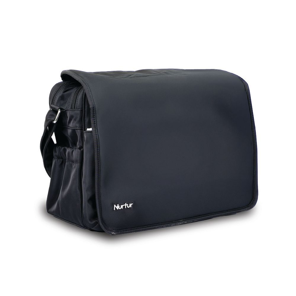 Nurtur Cozi - Metro Messenger Diaper Bag - Black