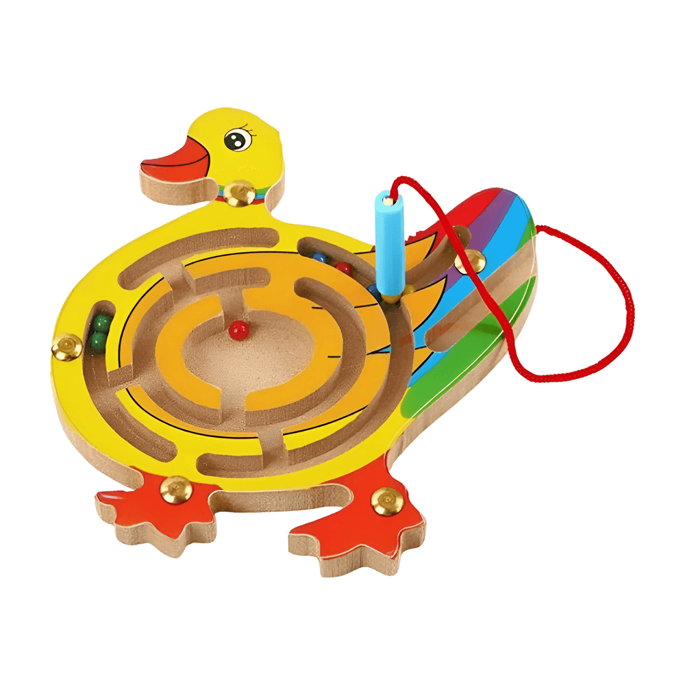 Funfiniti - Magnetic Maze Duck Wooden Puzzle Toy