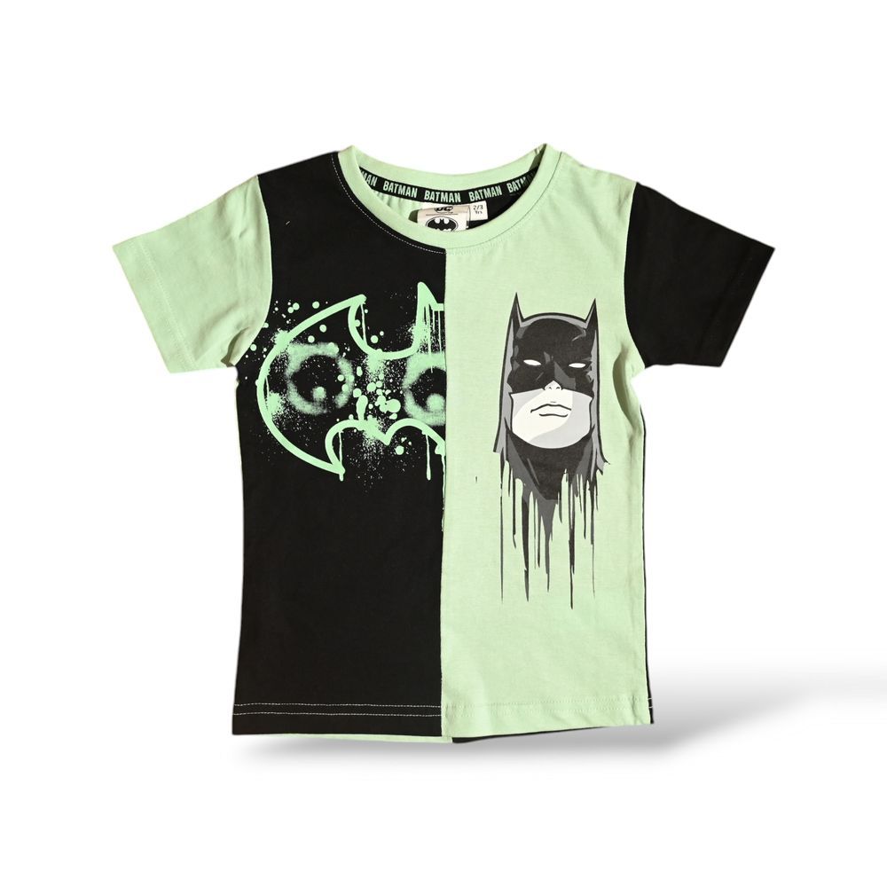 Batman - Boy's Short Sleeves Graphic T-Shirt - Green/Black