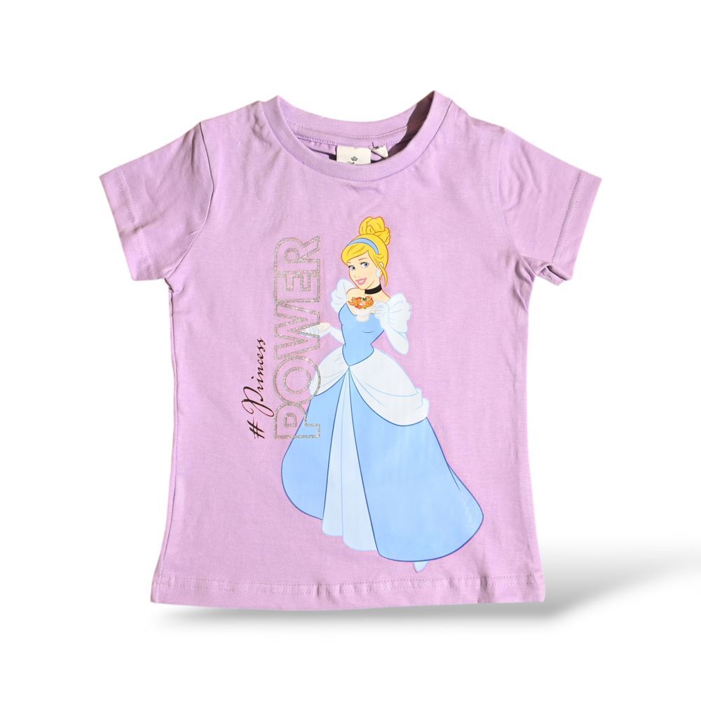 Disney - Girl's Princess Cinderella Printed T-Shirt - Purple