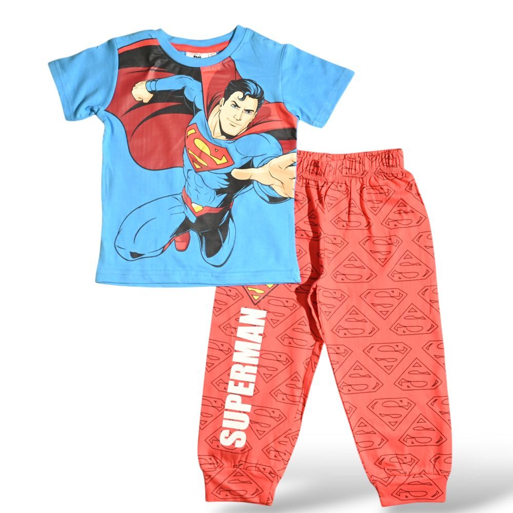 Superman - Kids T-Shirt & Joggers Pyjama Set - Blue/Red