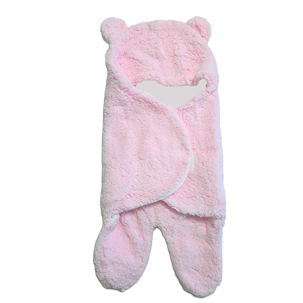 Cute 'n' Cuddle - Ultra-Soft Hooded Baby Blanket - Pink