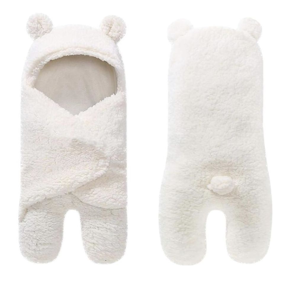 Cute 'n' Cuddle - Baby Swaddle Blanket - White