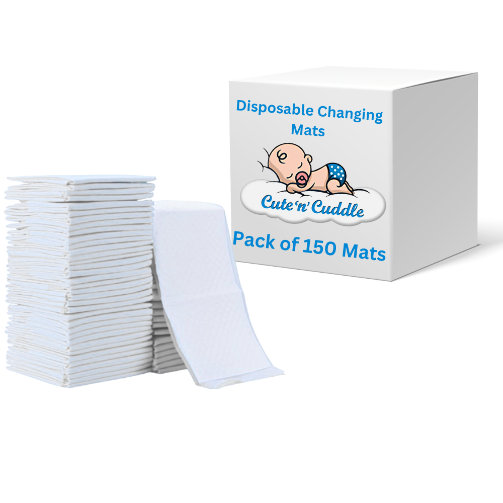 Cute 'n' Cuddle - Disposable Changing Mats - White - 150 Pcs - 60 x 45cm