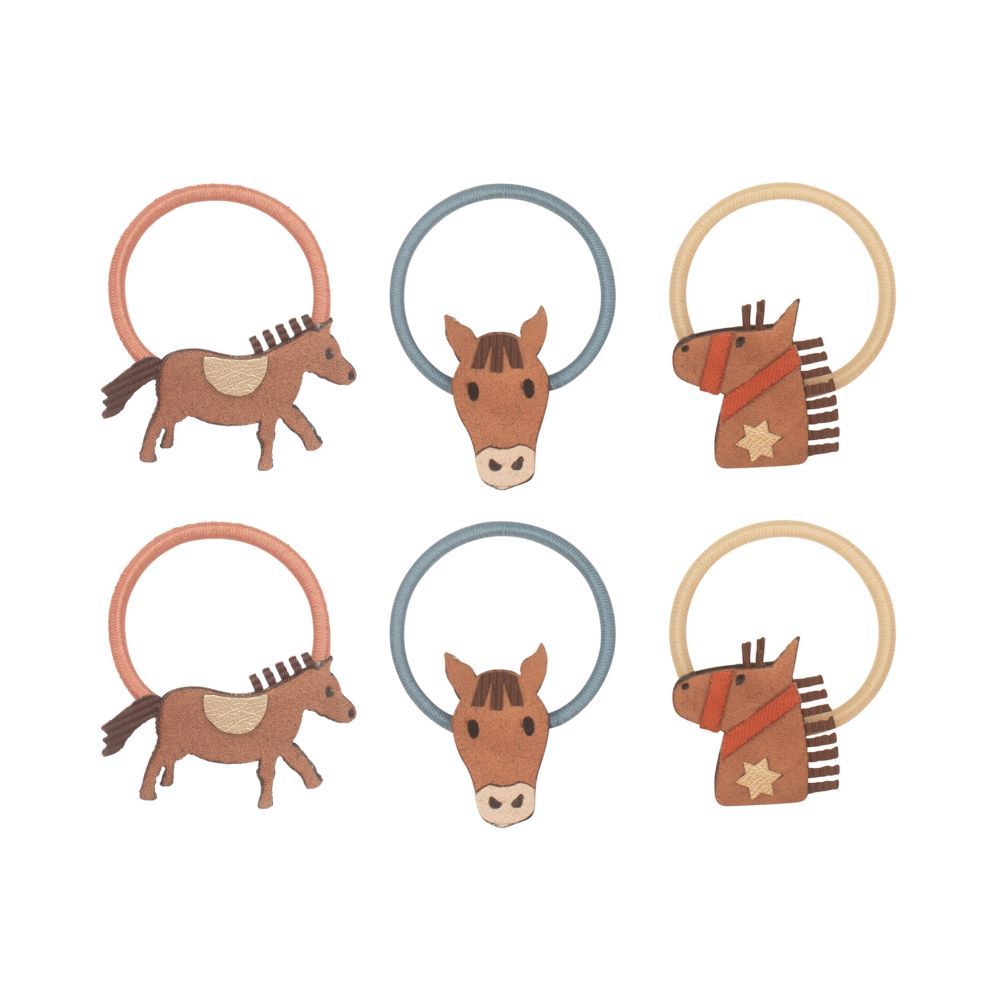 MiMi & LULA - Pony Mini Ponies - Brown - 6 Pcs