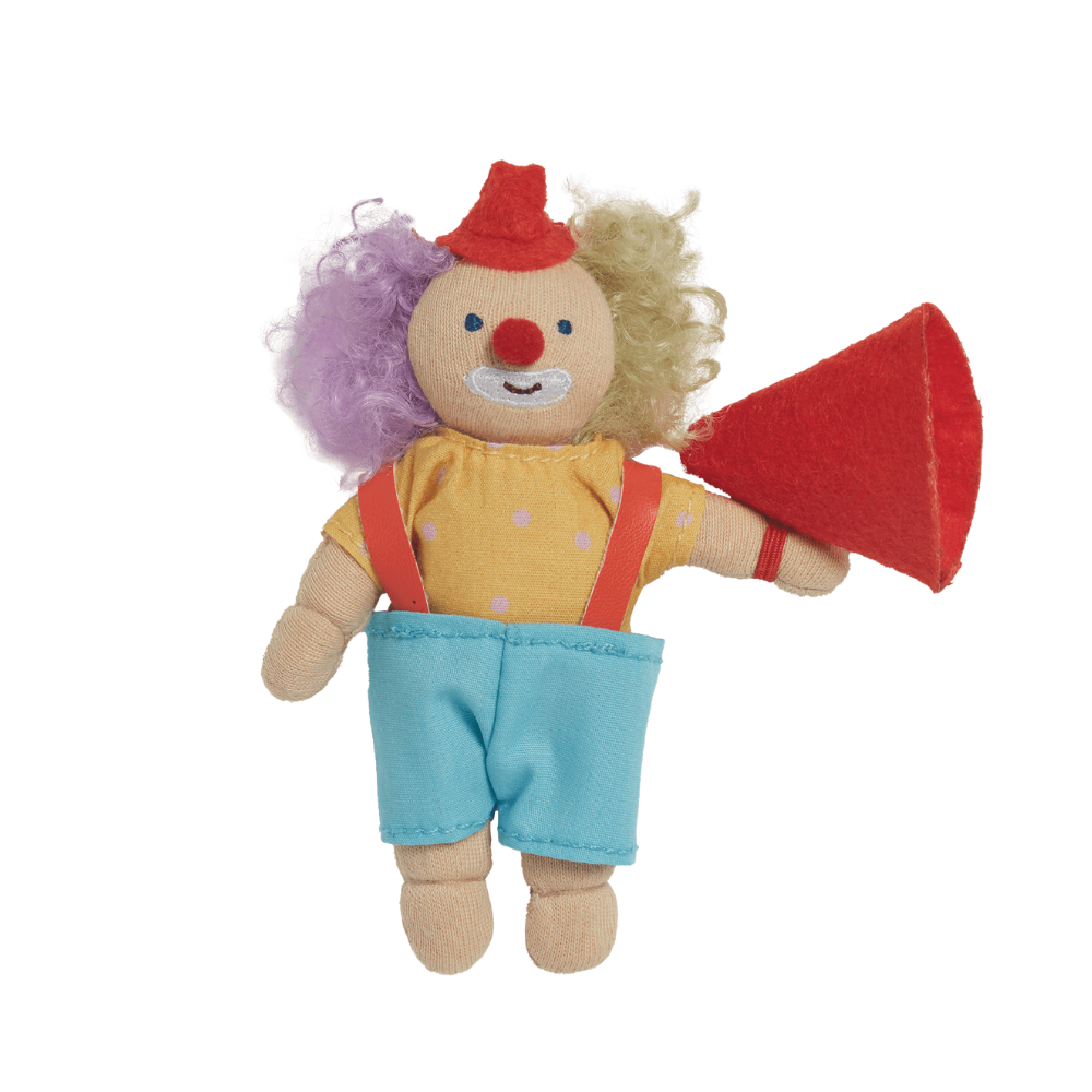 Olli Ella - Holdie Confetti The Clown Soft Doll - 13 cm