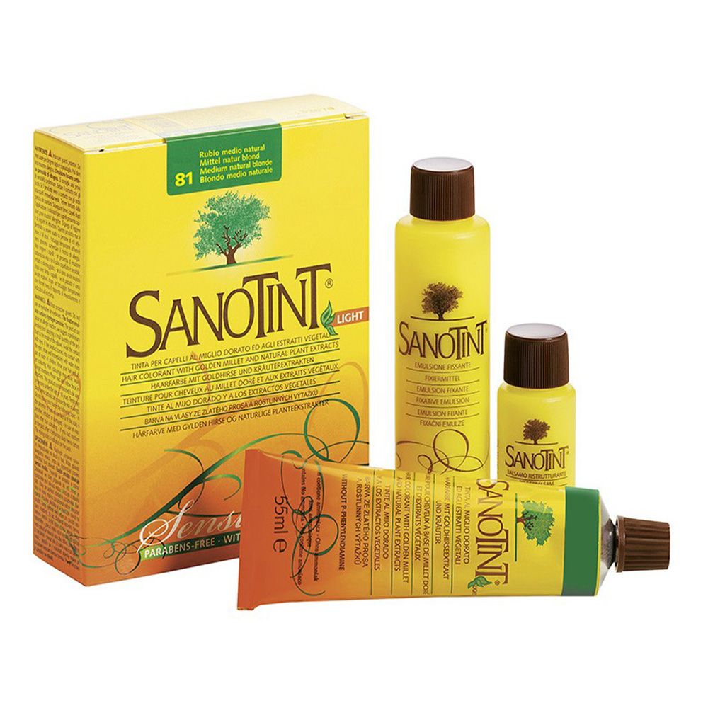 Sanotint - Sensitive Hair Colour Kit - Medium Natural Blonde 81 - 125 ml