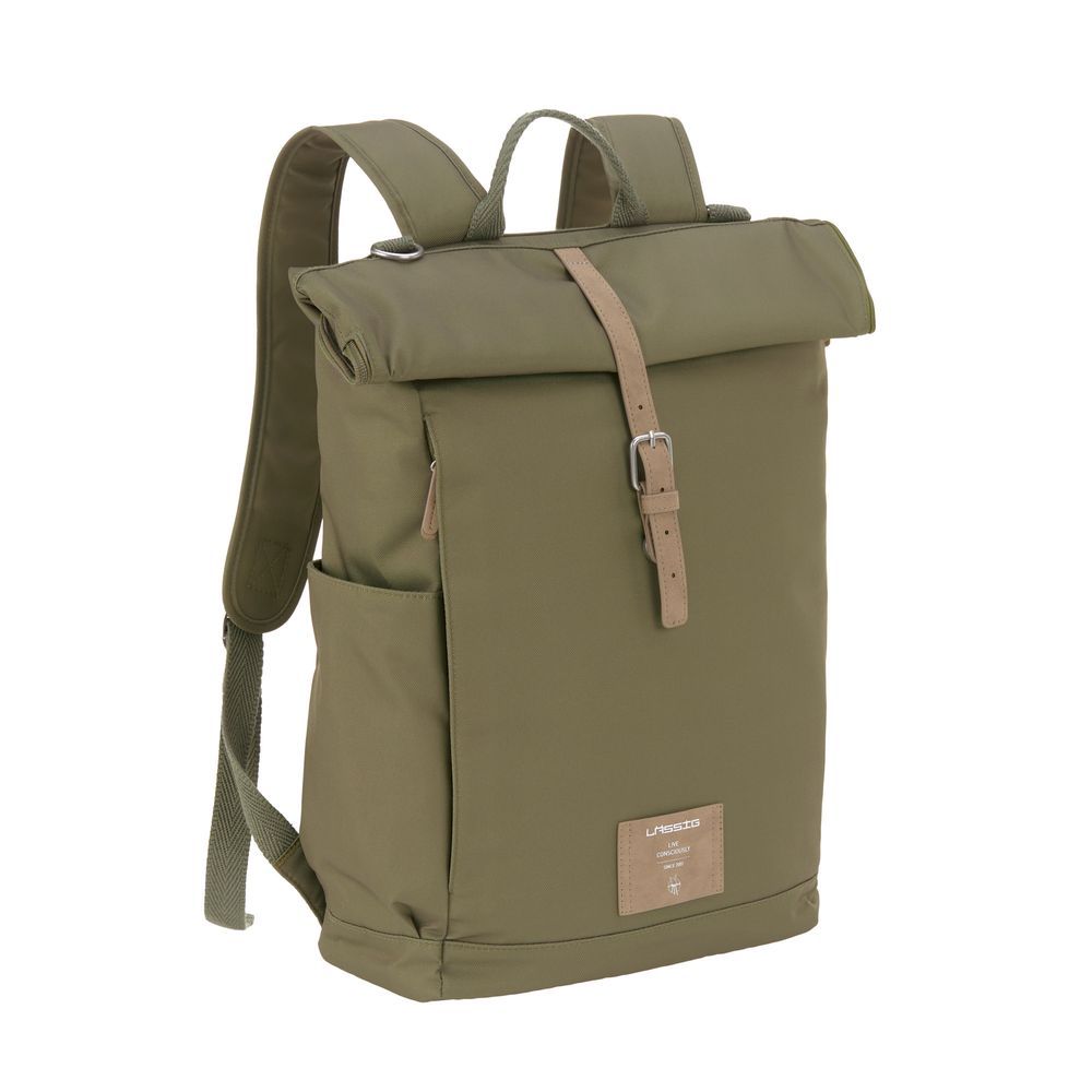 Lassig - Green Label Rolltop Diaper Backpack - Olive