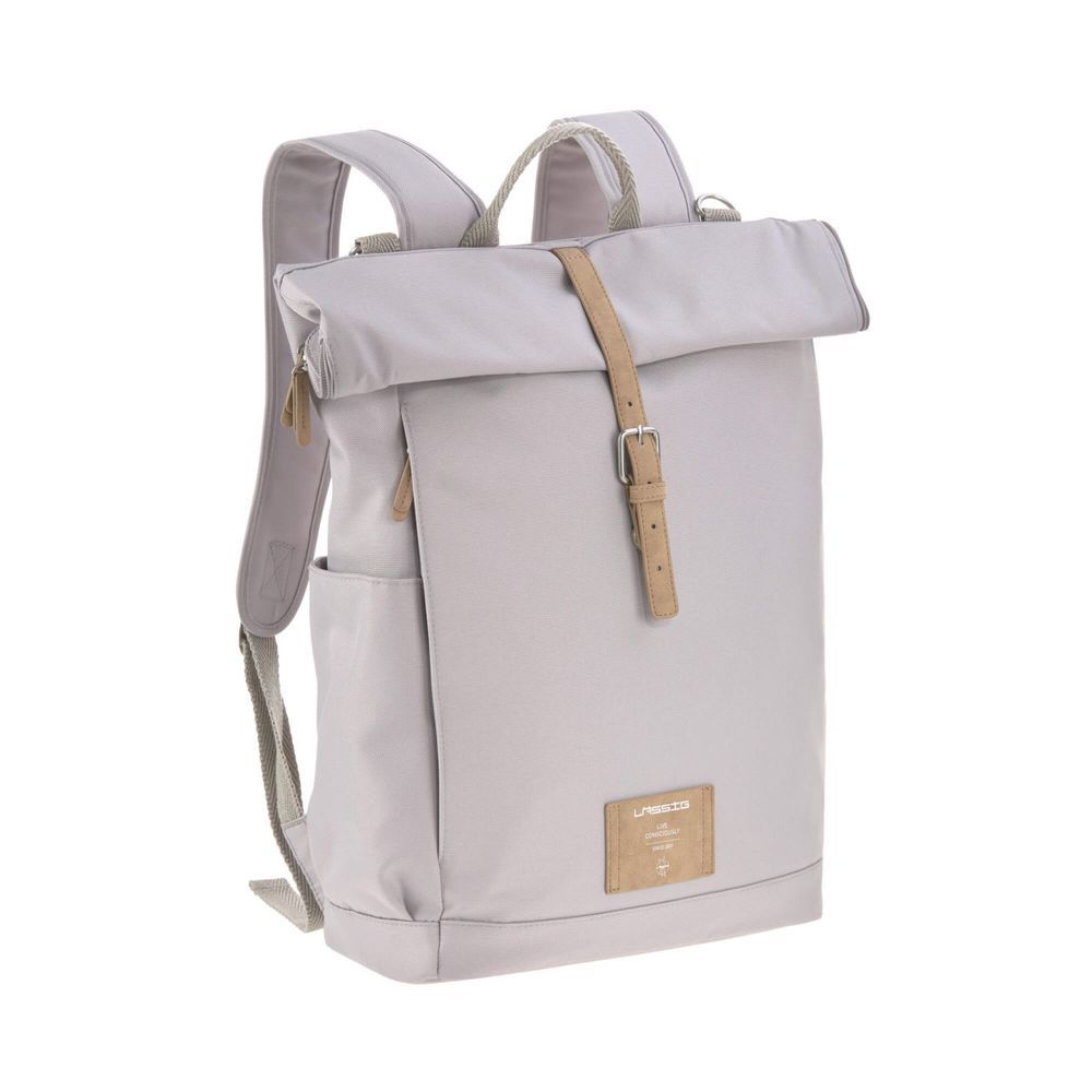 Lassig - Rolltop Diaper Backpack - Grey