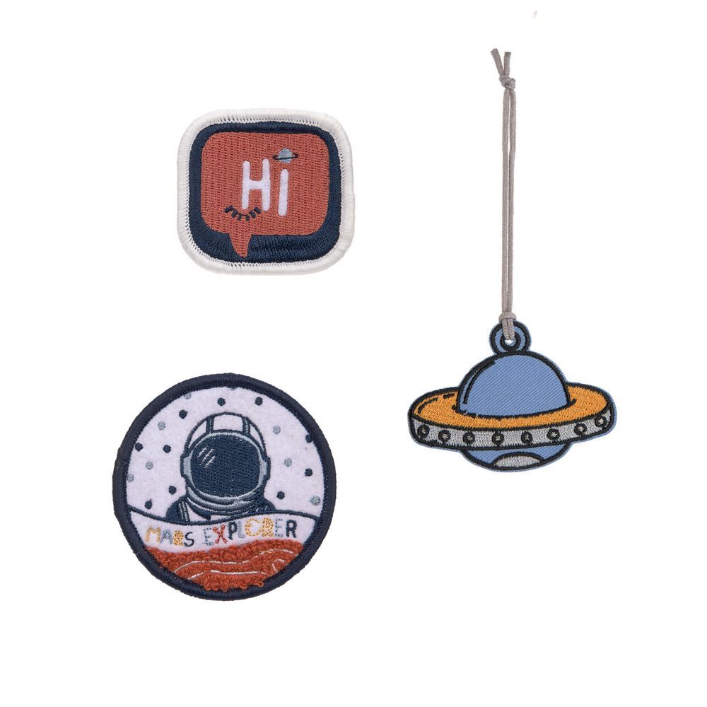 Lassig - School Patches Set - Space - 3 Pcs