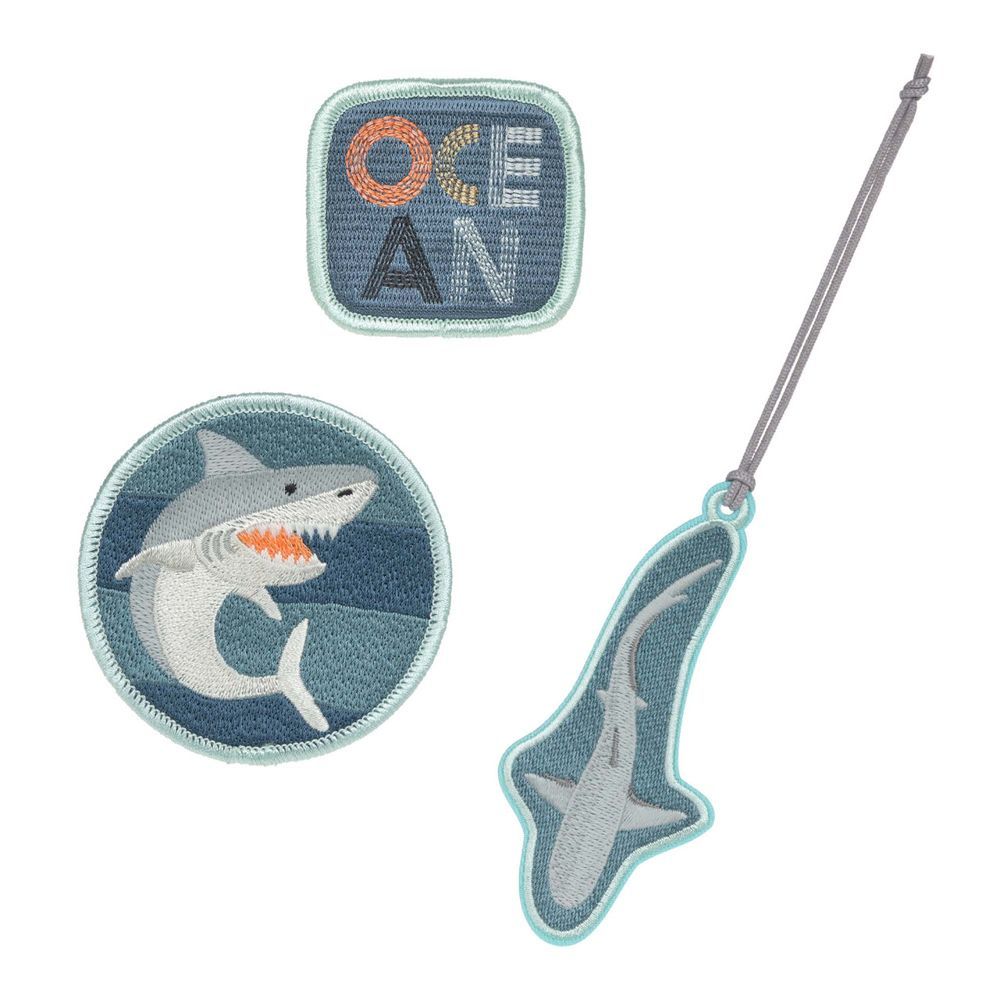 Lassig - School Patches Set - Shark Ocean - 3 Pcs