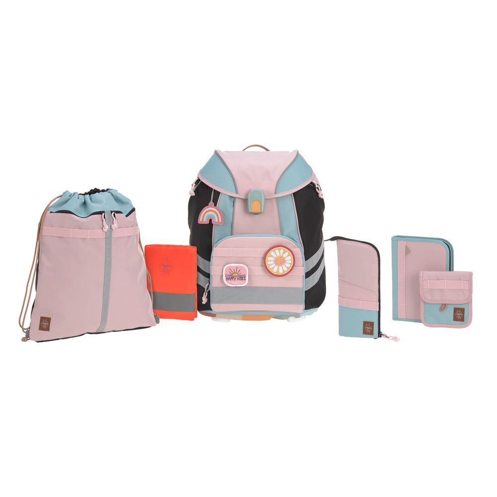 Lassig - Kids Flexy School Set - Rose/Blue/Black - Pack of 7