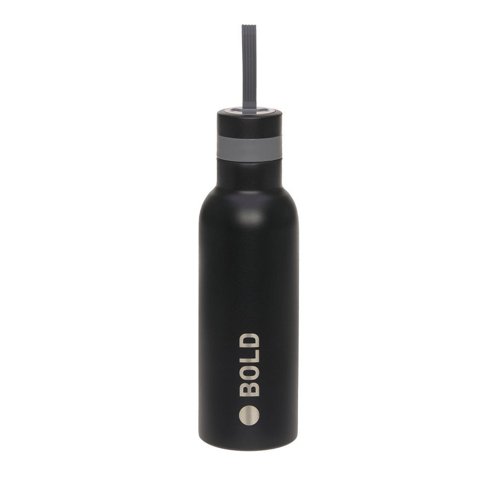 Lassig - Bold Collection Stainless Steel Bottle - Black - 750 ml