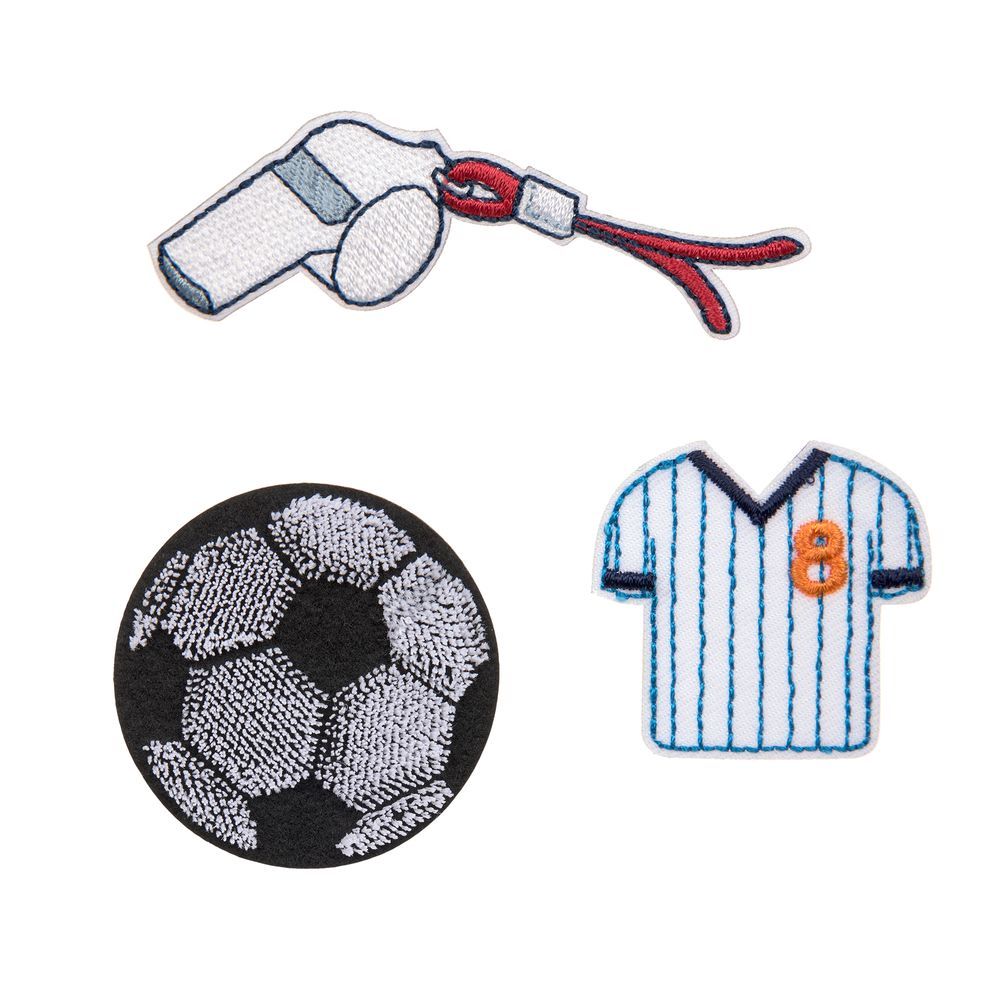 Lassig - Textile Woven Stick On Sticker - Football - 3 Pcs