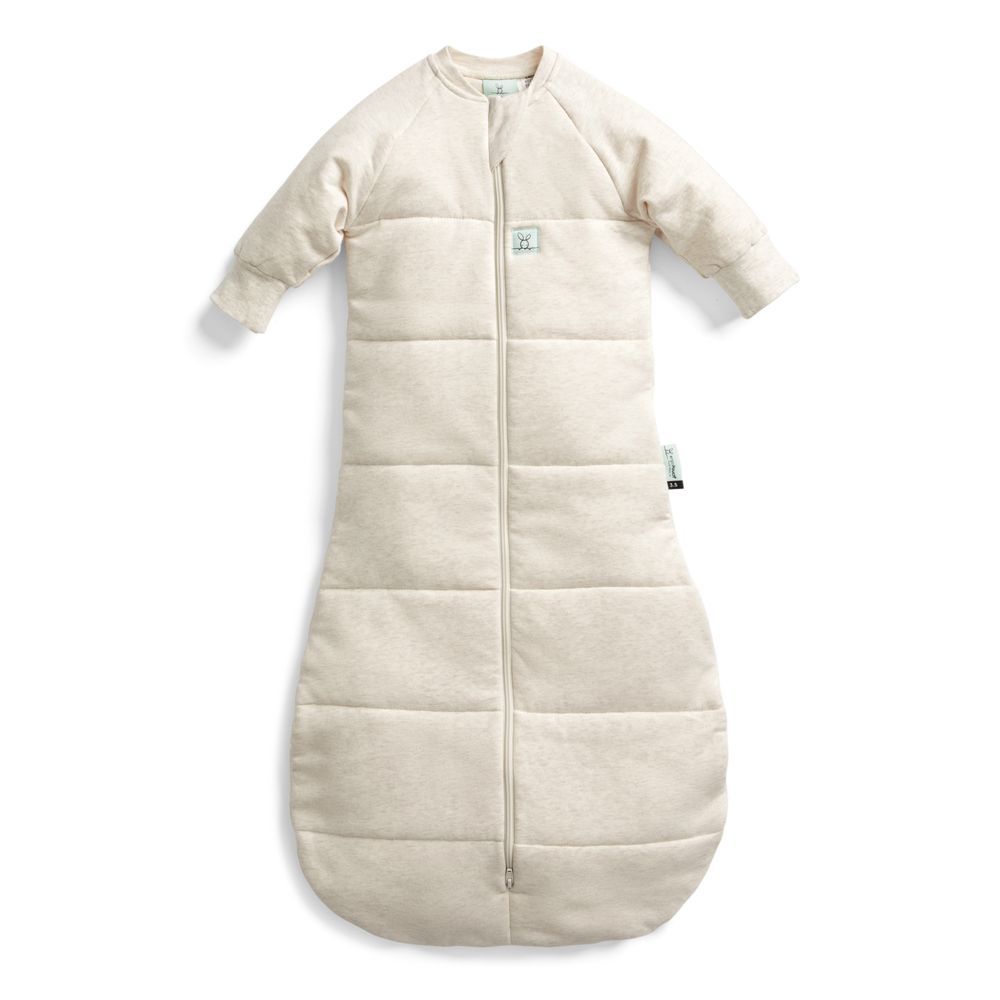 ergoPouch - Jersey Sleeping Bag With Sleeves - 3.5 Tog - Oatmeal Marle