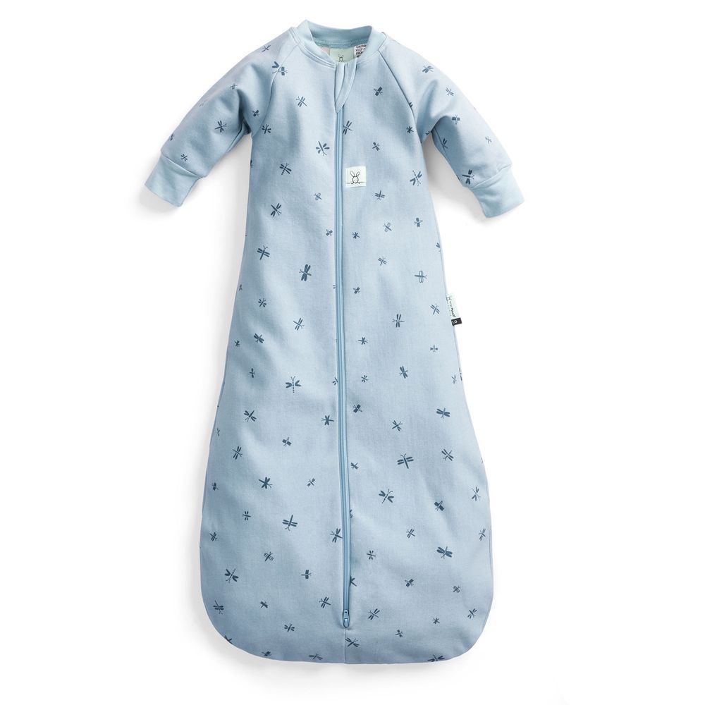 ergoPouch - Dragonflies Jersey Sleeping Bag With Sleeves - 1.0 Tog - Blue