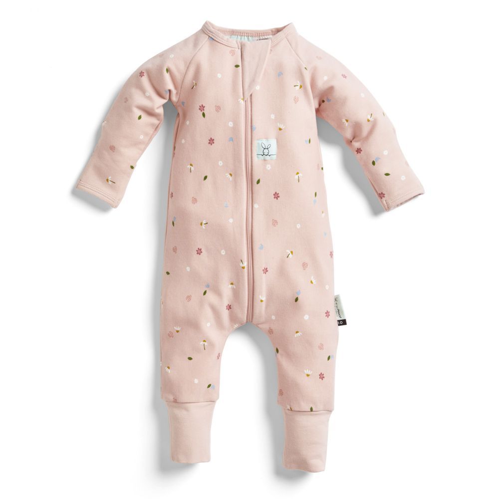 ergoPouch - Daisies Long Sleeve Romper 0.2 Tog - Pink