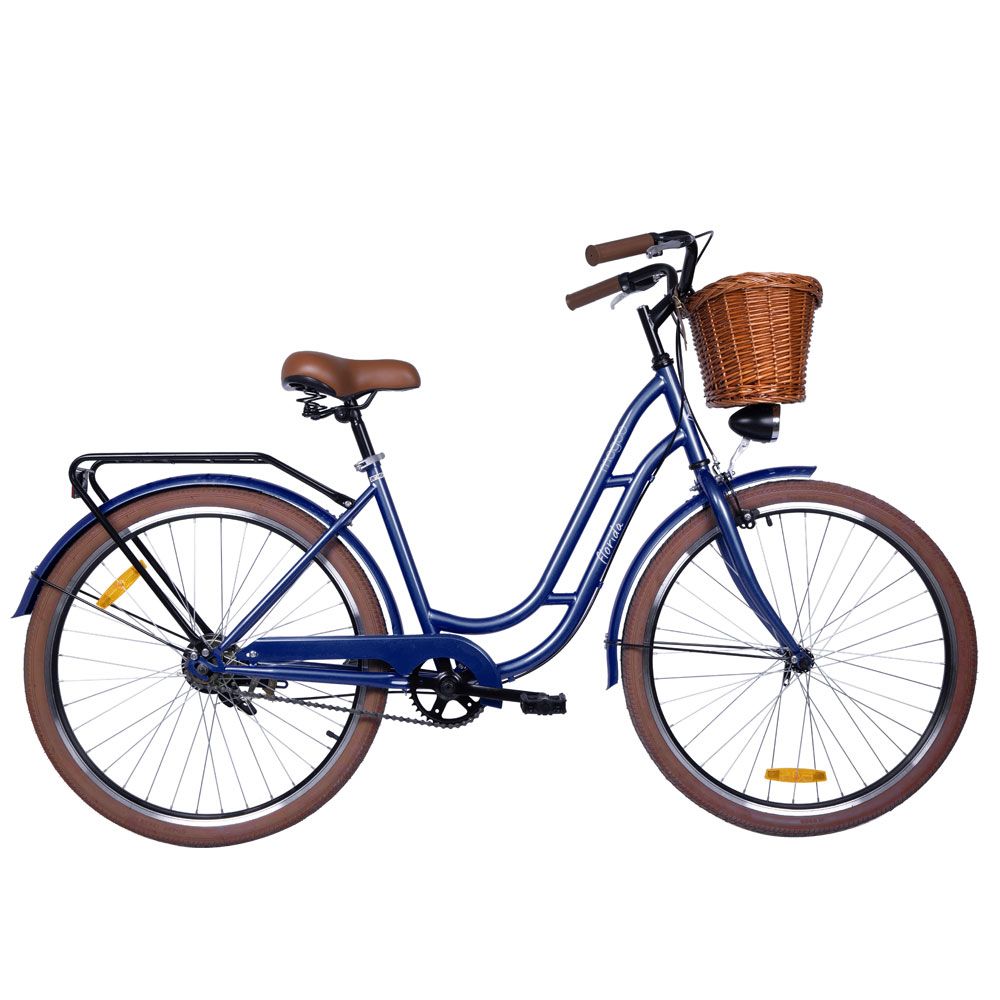 Mogoo - Florida Cruiser Bike - 24-Inch - Navy Blue