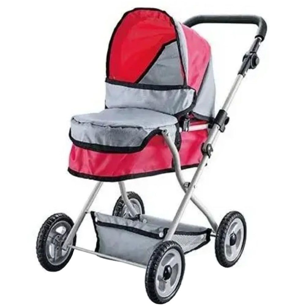 UKR - 2-In-1 Foldable Doll Stroller With Adjustable Canopy