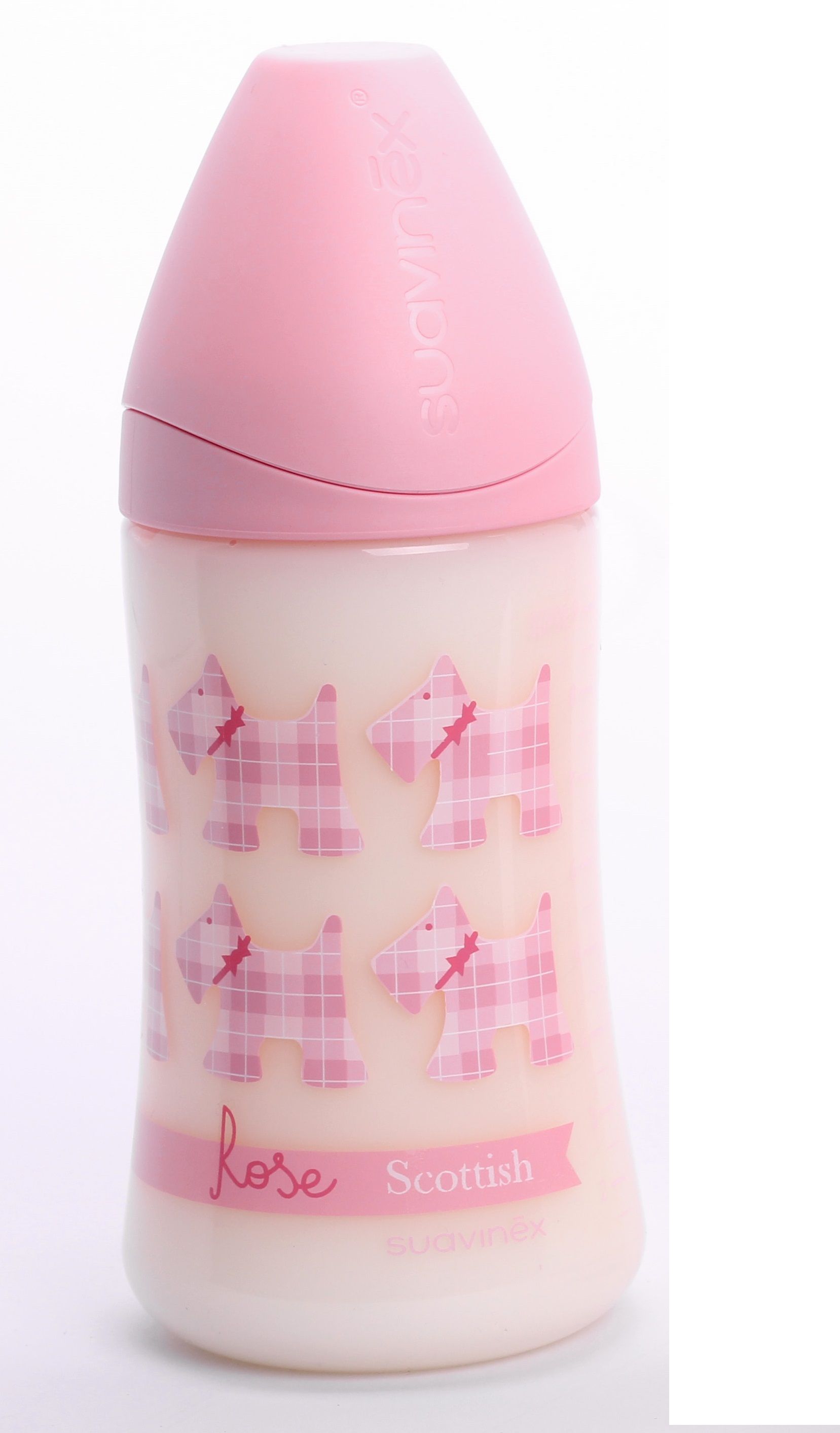 Suavinex Wide Neck Bottle Pp270Ml Anatomical S T1M Pink 0-6M, Pink Pup