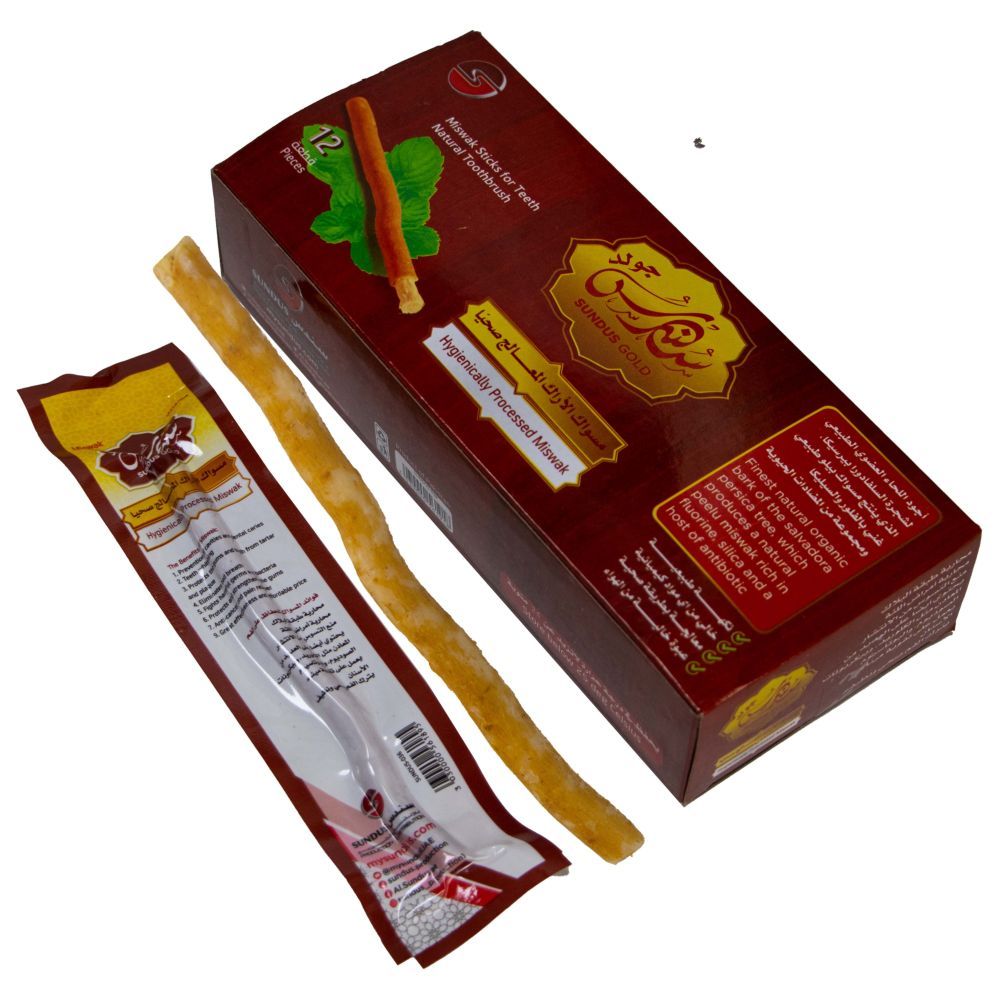 Sundus - Miswak Toothbrush - 8-inch - Pack of 12