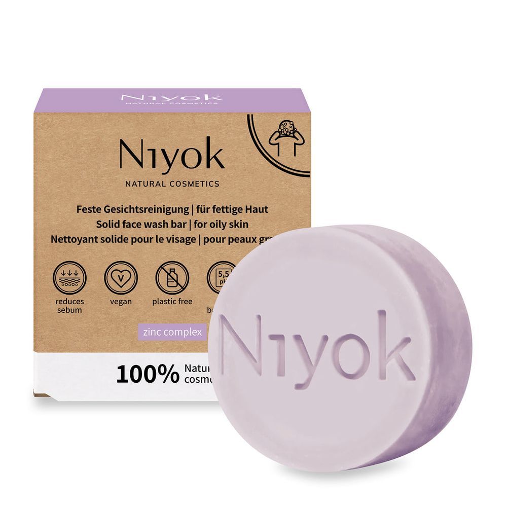 Niyok - Solid Face Wash Bar - Purple - 80g