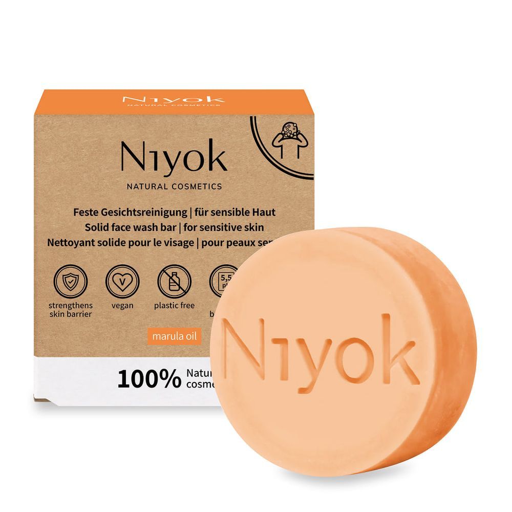 Niyok - Solid Face Wash Bar - Orange - 80g