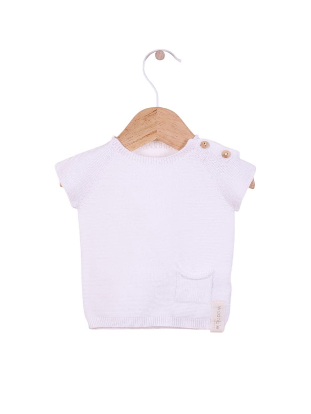 Wedoble - Organic Cotton Knitted Sweater - Pearl