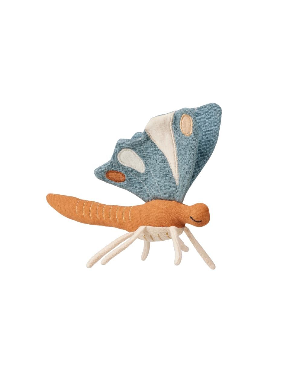 Fabelab - Rattle Butterfly Soft Toy - Blue Spruce