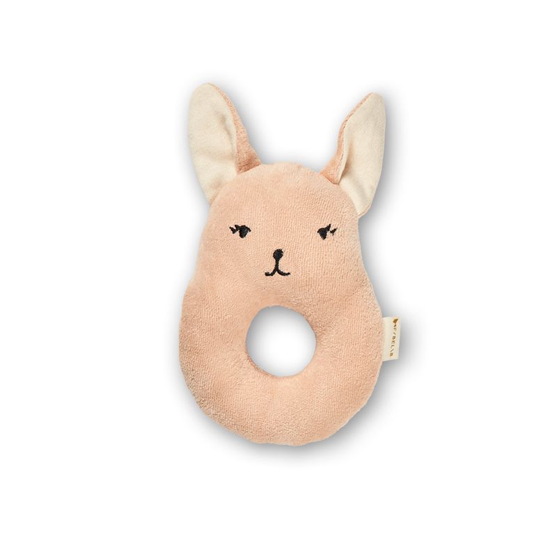 Fabelab - Organic Cotton Rattle Bunny - Dusty Rose