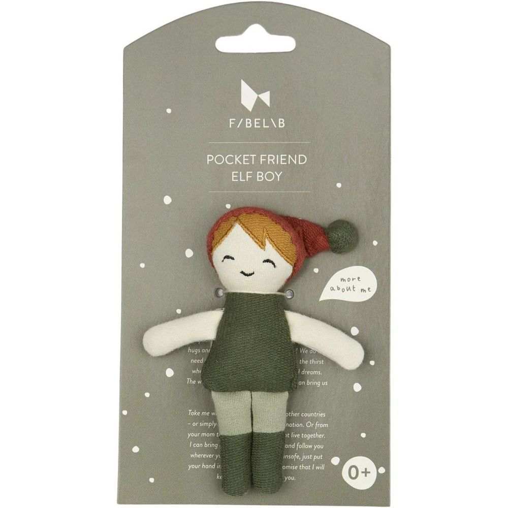 Fabelab - Pocket Friend Elf Boy Plush Toy - 12 cm