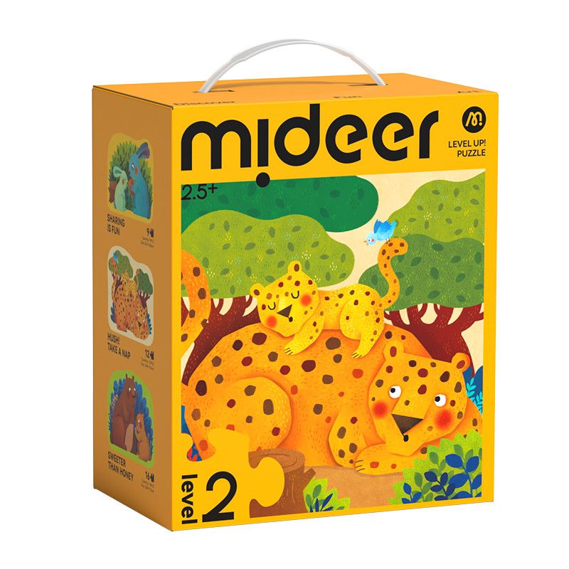 Mideer - 3-in-1 Level Up Puzzle - Mommy And Me - Level 2 - 37pcs