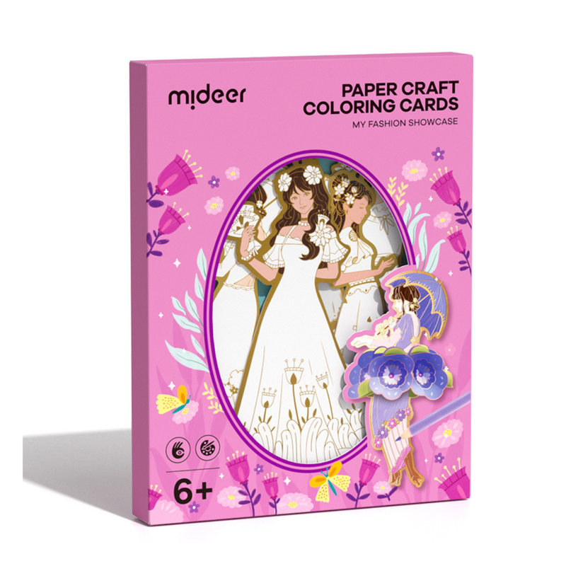 Mideer - Origami Coloring Cards Craft Kit - Princess Showcase