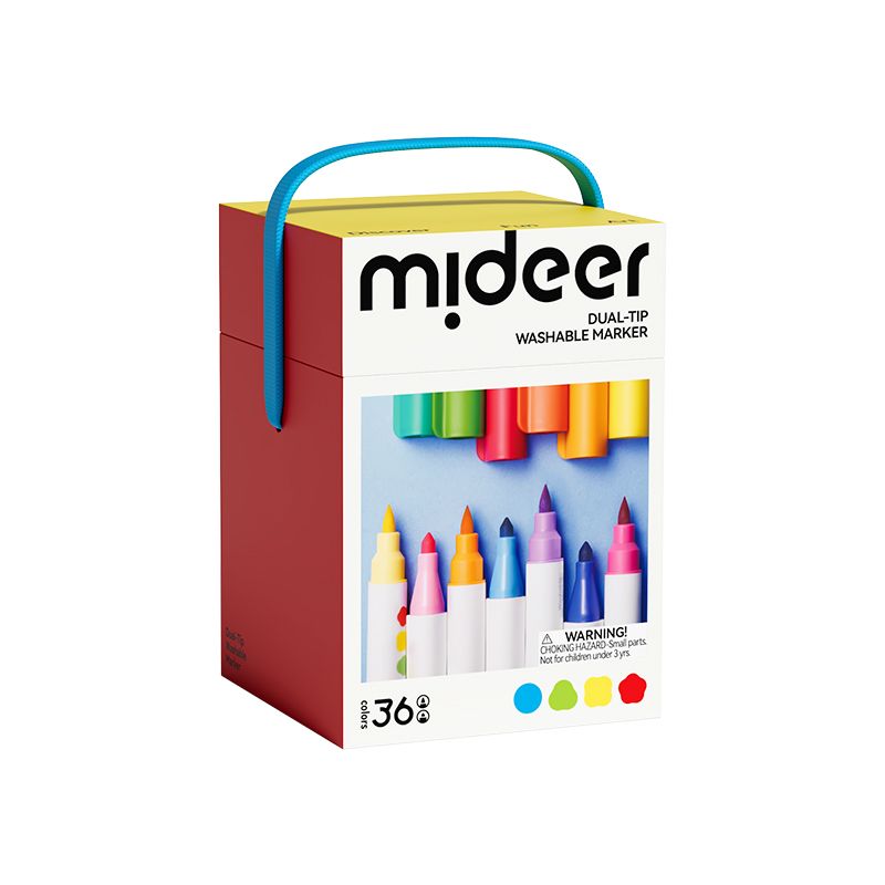 Mideer - Dual Tip Washable Markers - 36 Pcs