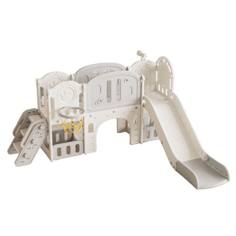 Lovely Baby - 3-In-1 Crown Tower Playhouse - White/Grey - XL