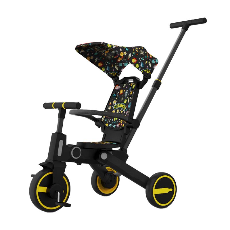 Lovely Baby - 7-In-1 Kids Tricycle - Yellow - 36-Inch